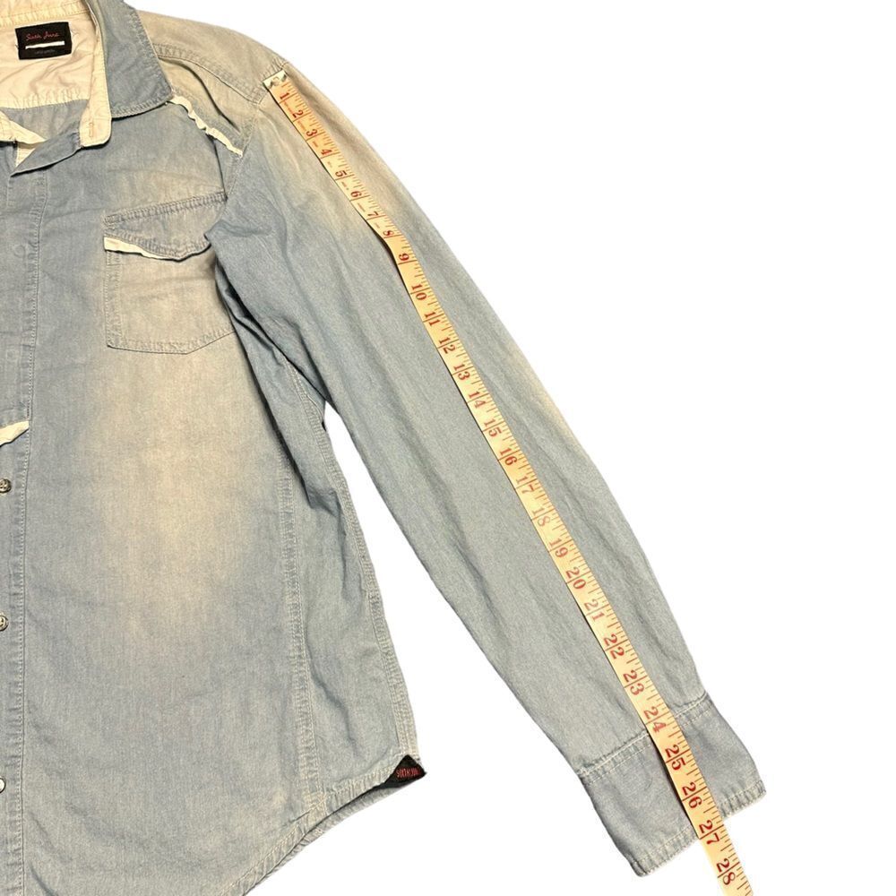 Sixth June bleached out denim chambray shirt - Picture 9 of 12